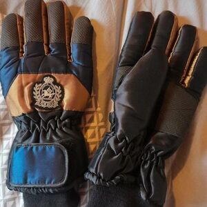 Men's Navy and Gold Insulated Gloves